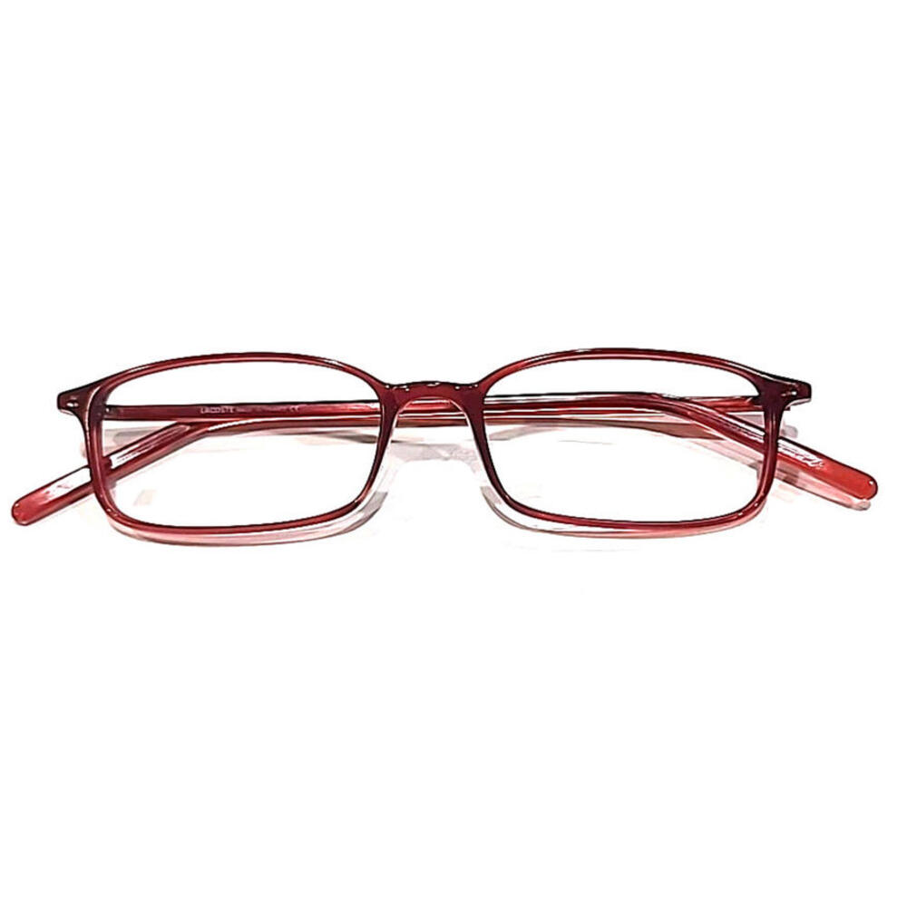 Lacoste 7706 P3089 Sm Thin Red Rectangle Eyeglasses Frame 50-16 140 France